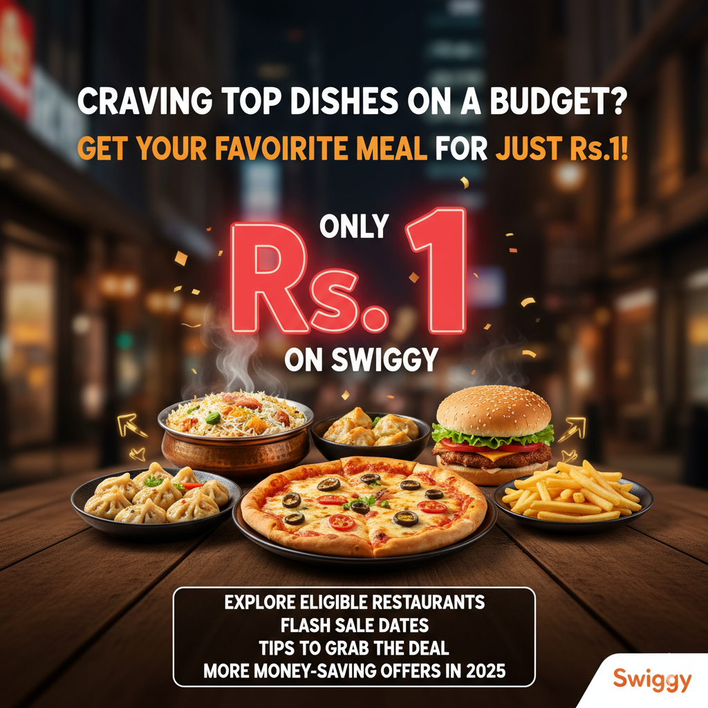 Snag Delicious Dishes for Rs.1 on Swiggy: Limited-Time Food Offers Revealed
