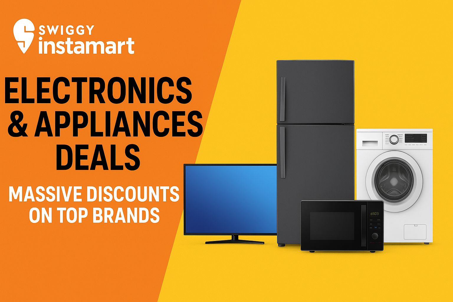 Instamart Electronics & Appliances Deals: Massive Discounts on Top Brands